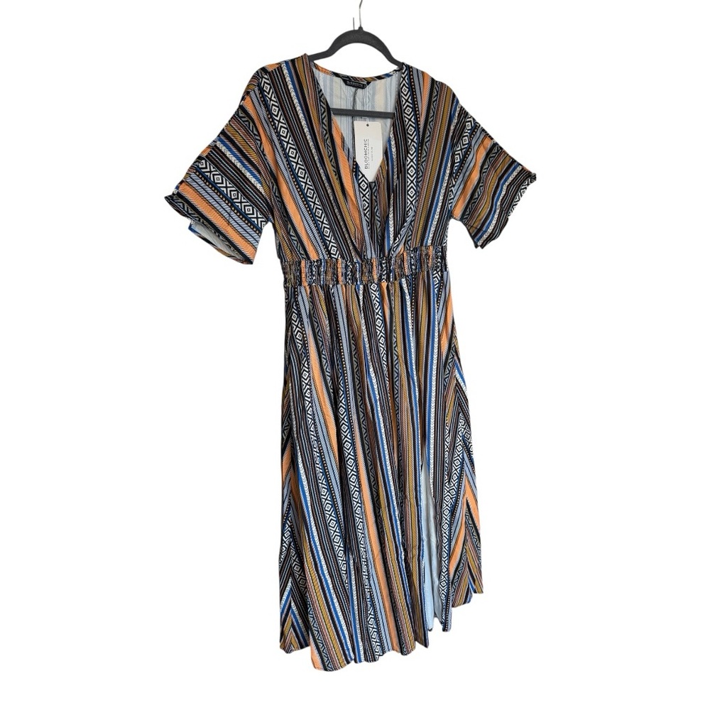 BloomChic Striped Multicolor Maxi Dress